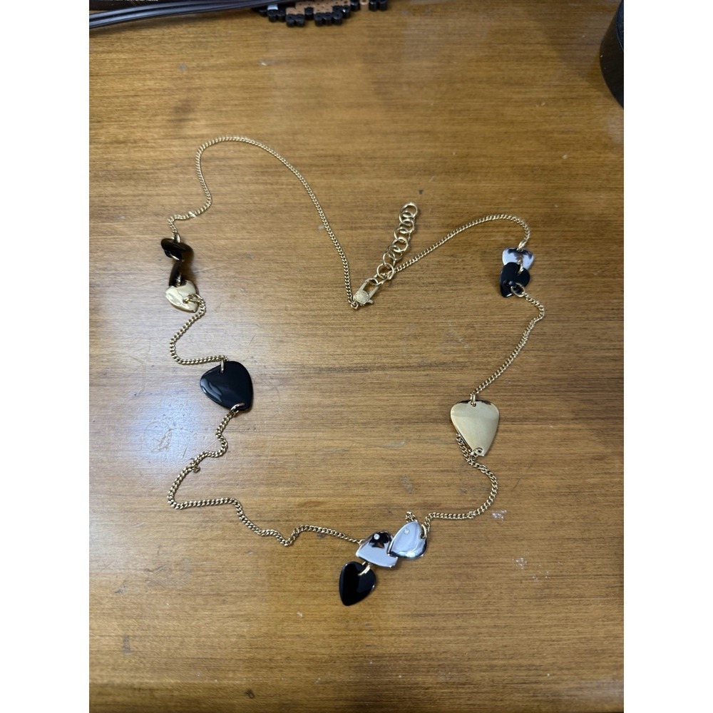 Marc Jacob's Silver and black heart necklace‎